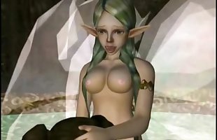 3D Futanari Fairy Cums In Teen Mouth!